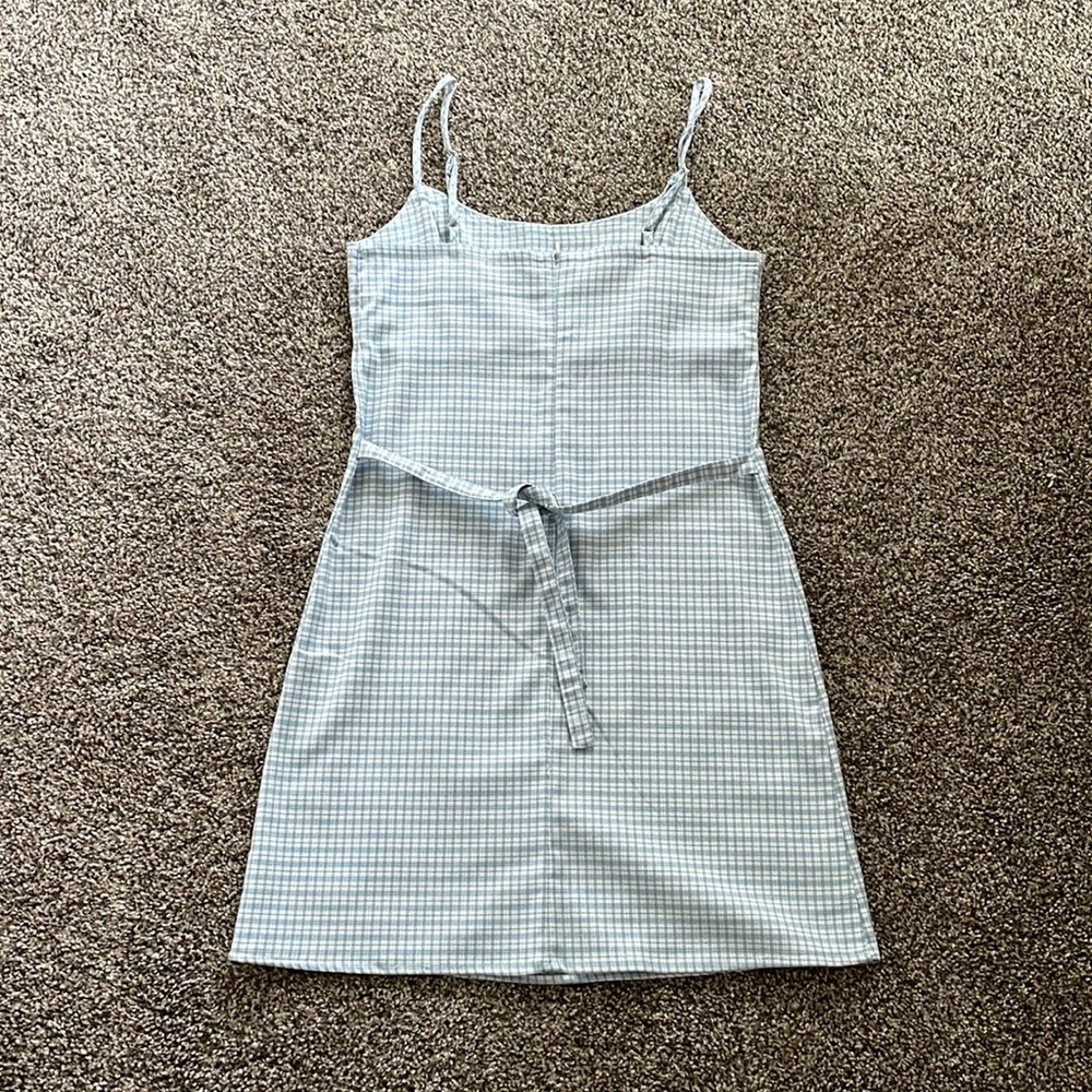 Brandy Melville John Galt NWT blue plaid dress - Picture 2 of 11